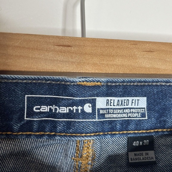 Carhartt Relaxed Fit Jeans Mens Size 40x30 Straight Leg Medium Wash Blue - Picture 3 of 6